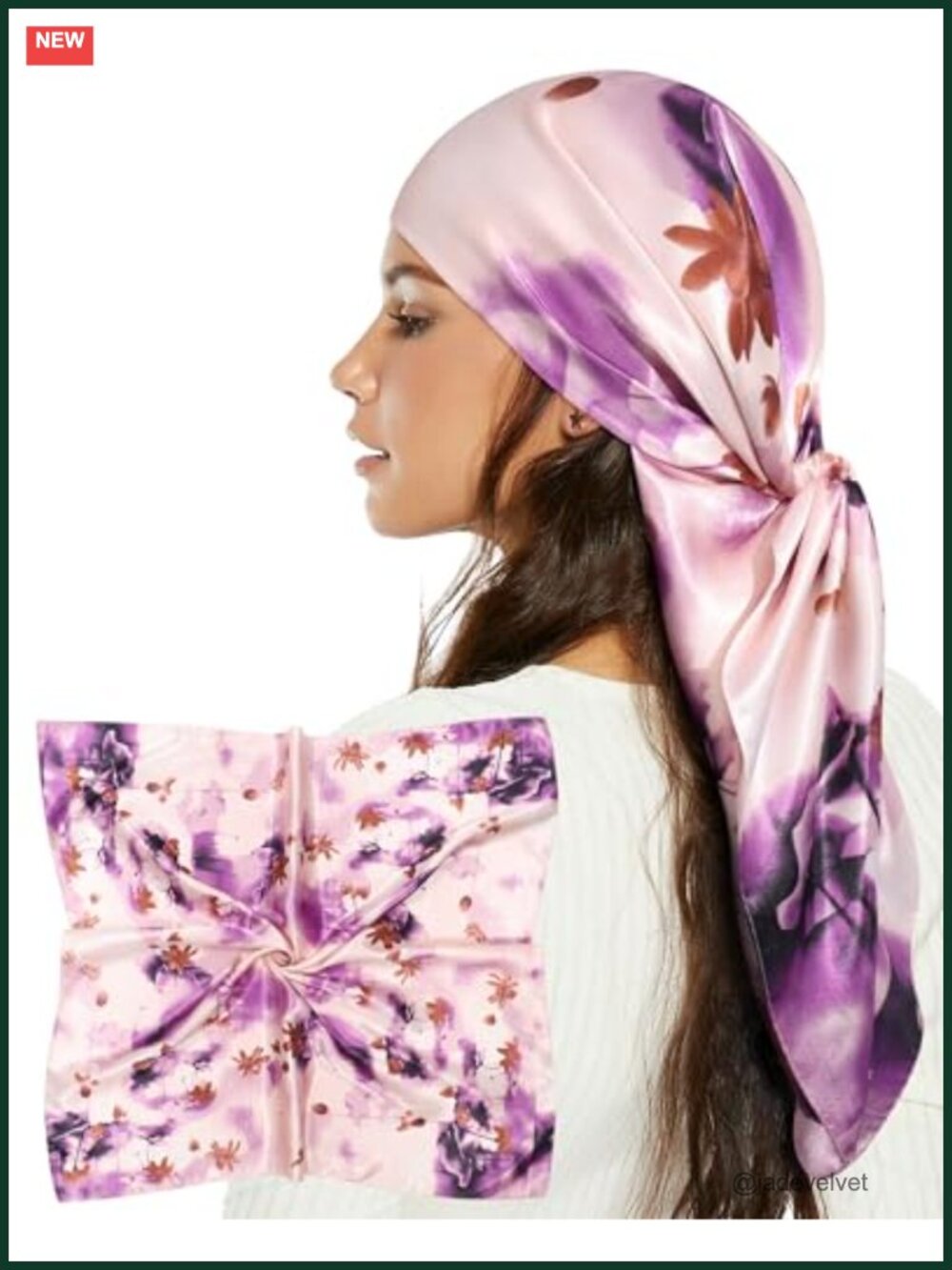35 Inch Satin Head Scarf for Women Hair Bandana Wrap